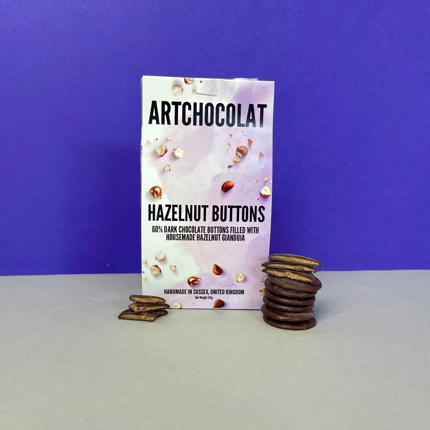 Hazelnut Dark Chocolate buttons