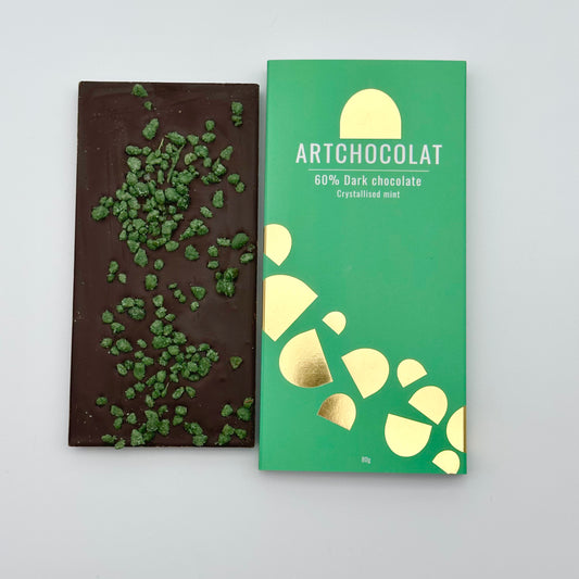 Dark Chocolate Crystallised Mint Crunch Bar