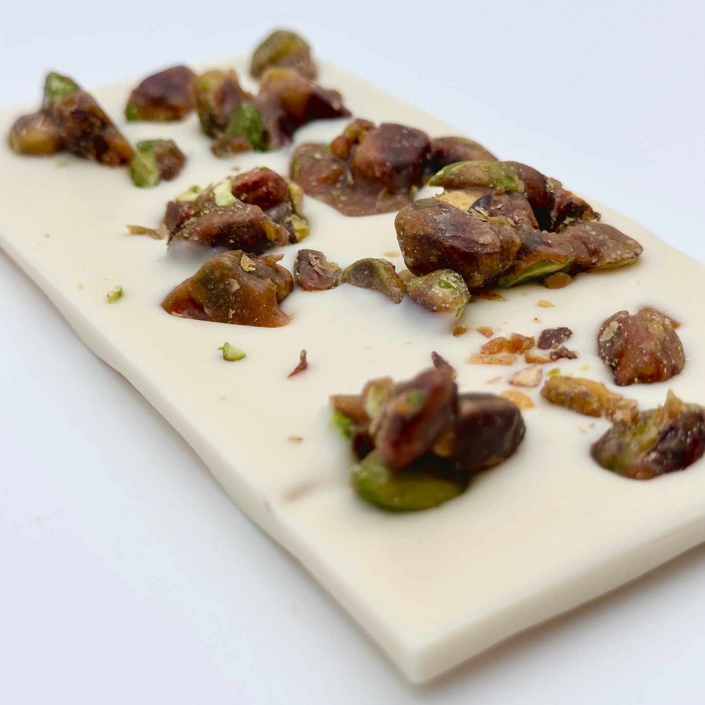 Caramelised Pistachio White Chocolate Bar