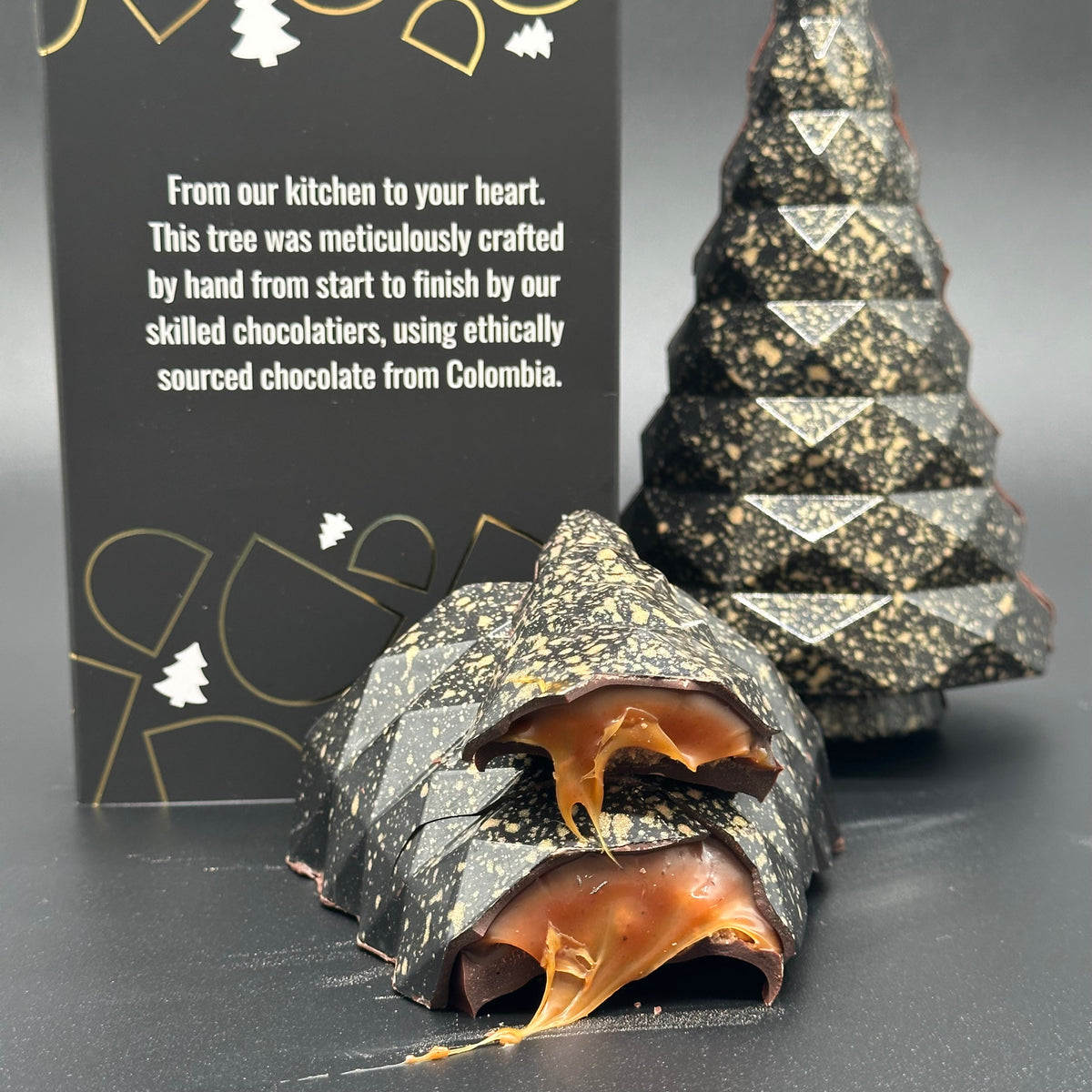 Coffee & Walnut Stuffed Chocolate Christmas Tree